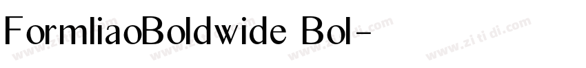 FormliaoBoldwide Bol字体转换